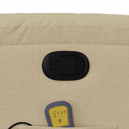 vidaXL Fauteuil de massage crème tissu