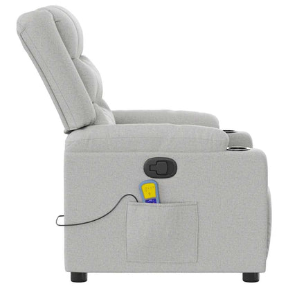 vidaXL Massagesessel Wolkengrau Stoff