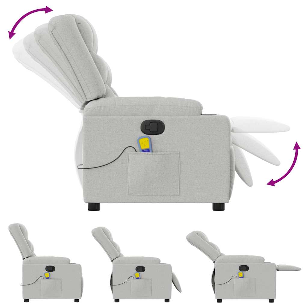 Massagesessel Wolkengrau Stoff