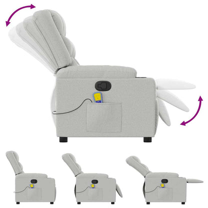 Massagesessel Wolkengrau Stoff