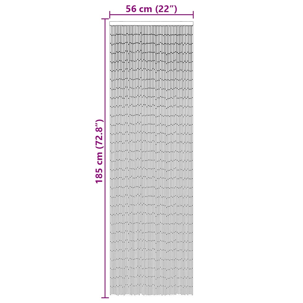 Insekten-Türvorhang Dunkelgrau 56x185 cm Bambus