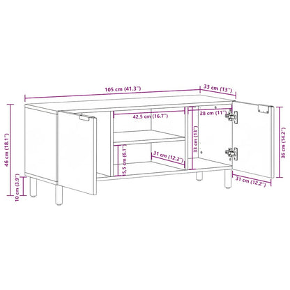 TV-Schrank Schwarz 105x33x46 cm Holzwerkstoff
