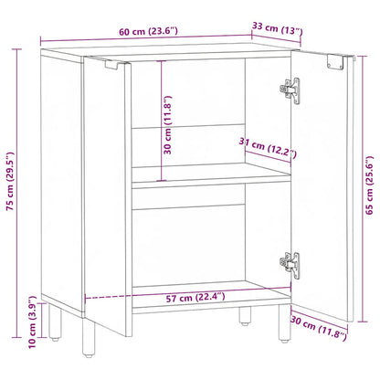Sideboard Schwarz 60x33x75 cm Holzwerkstoff