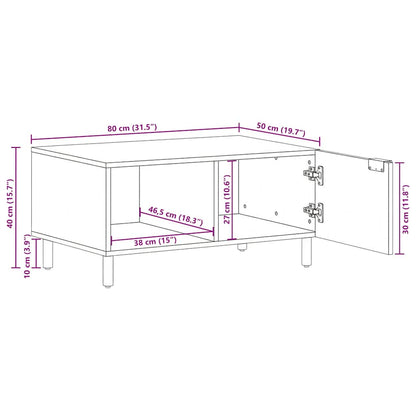 vidaXL Table basse noir 80x50x40 cm Bois d'ingénierie