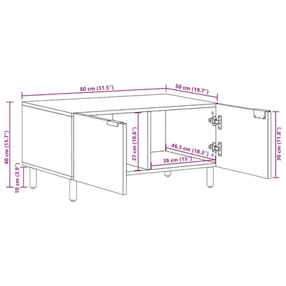 vidaXL Couchtisch Schwarz 80x50x40 cm Holzwerkstoff