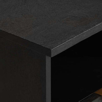 Nachttisch Schwarz 40x33x46 cm Holzwerkstoff