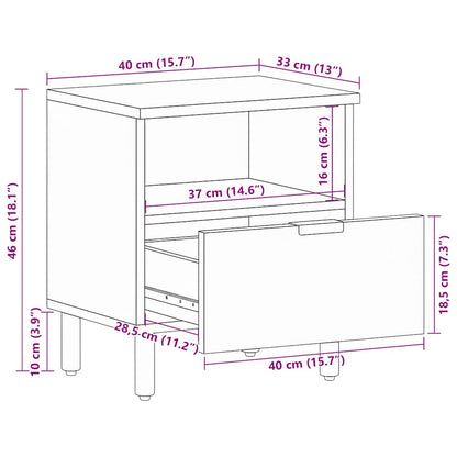 vidaXL Nachttisch Schwarz 40x33x46 cm Holzwerkstoff