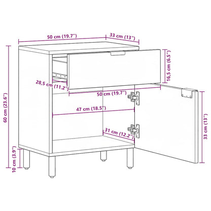 vidaXL Nachttisch Schwarz 50x33x60 cm Holzwerkstoff