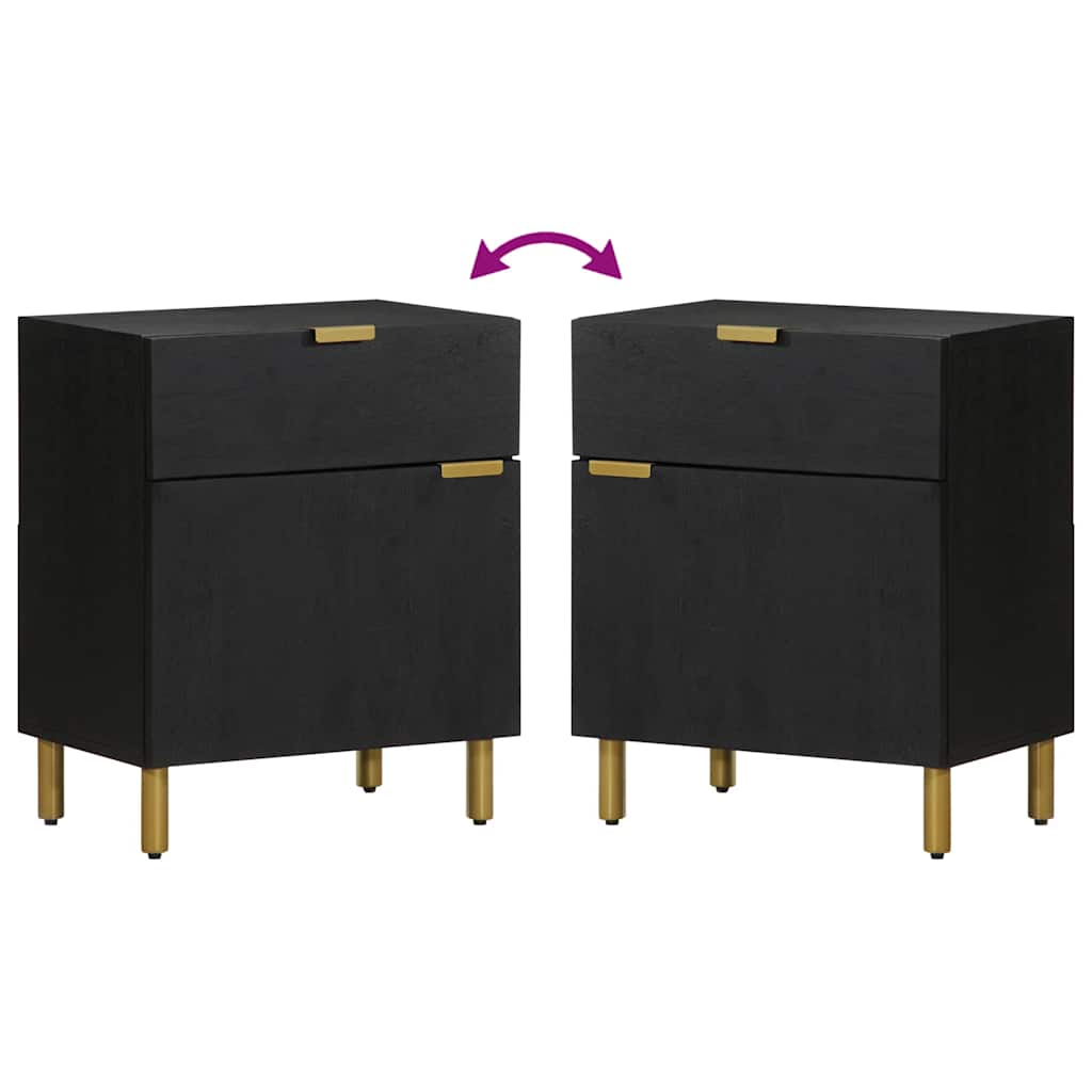 vidaXL Nachttisch Schwarz 50x33x60 cm Holzwerkstoff
