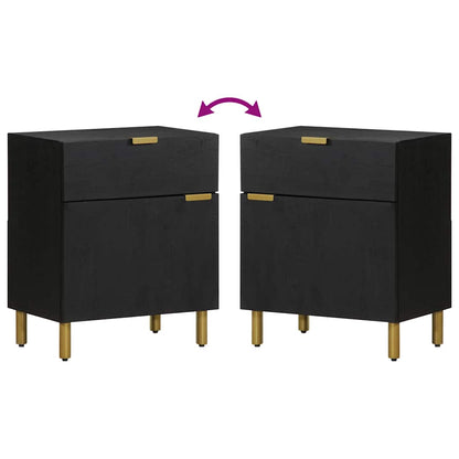 vidaXL Nachttisch Schwarz 50x33x60 cm Holzwerkstoff
