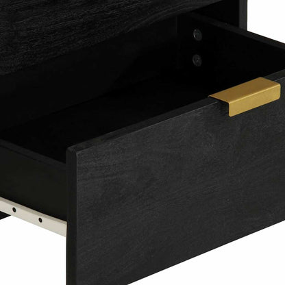 Nachttisch Schwarz 50x33x62 cm Holzwerkstoff