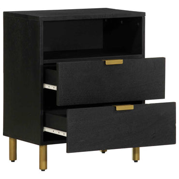 vidaXL Nachttisch Schwarz 50x33x62 cm Holzwerkstoff