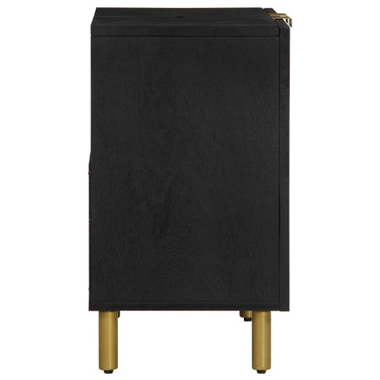 vidaXL Waschbeckenunterschrank Schwarz 62x33x58 cm Holzwerkstoff