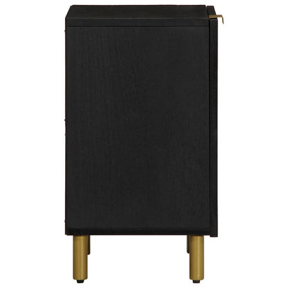 vidaXL Badschrank Schwarz 38x33x58 cm Holzwerkstoff