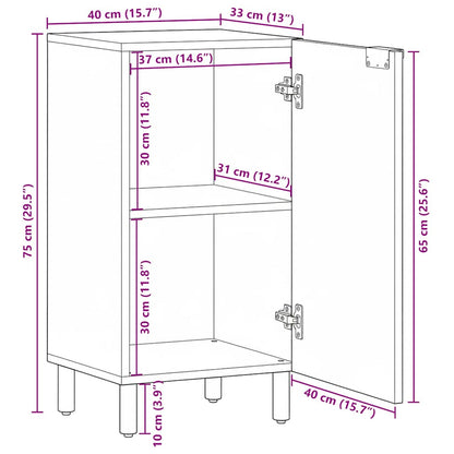Sideboard Schwarz 40x33x75 cm Holzwerkstoff