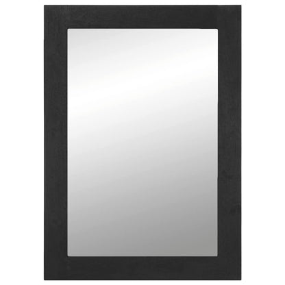 vidaXL Badspiegel Schwarz 50x70x2,5 cm Holzwerkstoff und Messing