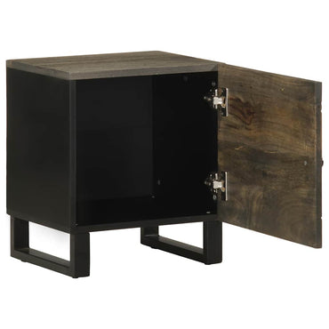 vidaXL Nachttisch Schwarz 40x33x46 cm Massivholz Mango