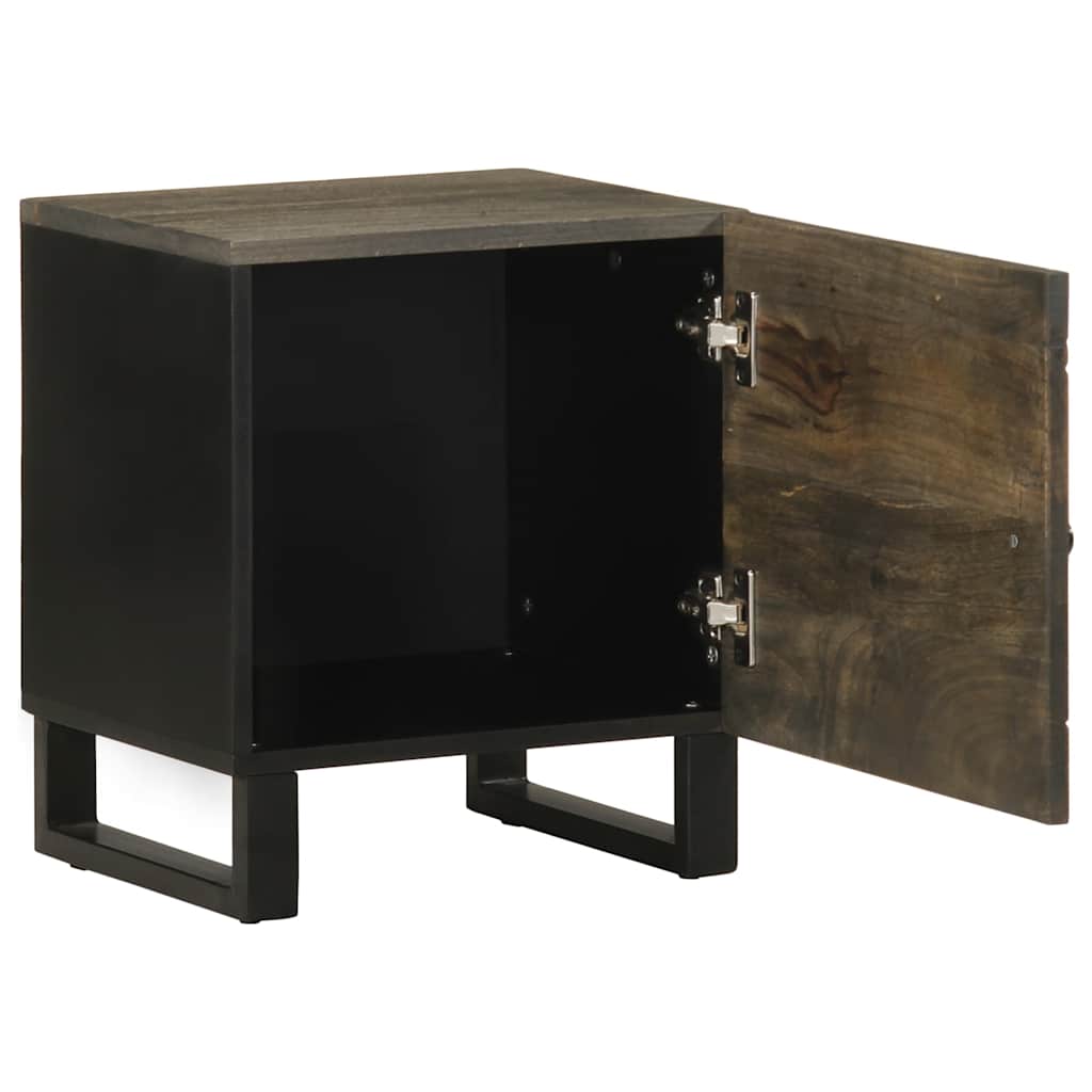 vidaXL Nachttische 2 Stk. Schwarz 40x33x46 cm Massivholz Mango