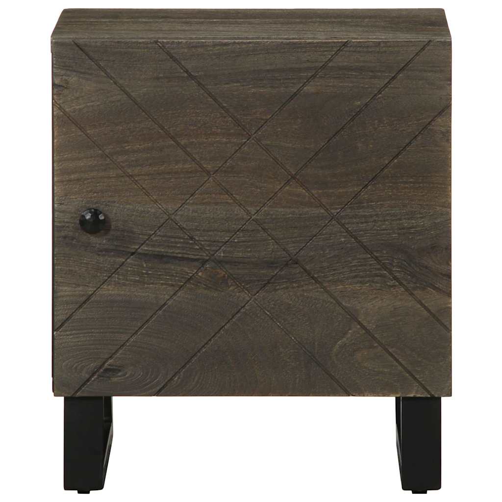 vidaXL Nachttische 2 Stk. Schwarz 40x33x46 cm Massivholz Mango