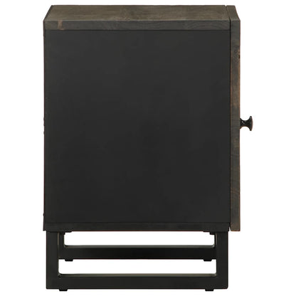 vidaXL Nachttische 2 Stk. Schwarz 40x33x46 cm Massivholz Mango