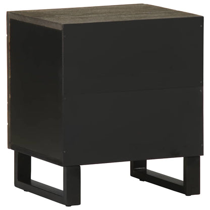 vidaXL Nachttische 2 Stk. Schwarz 40x33x46 cm Massivholz Mango