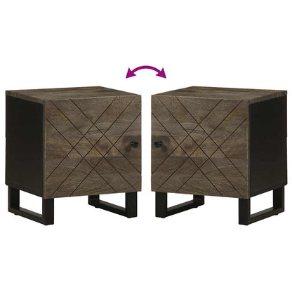 vidaXL Nachttische 2 Stk. Schwarz 40x33x46 cm Massivholz Mango