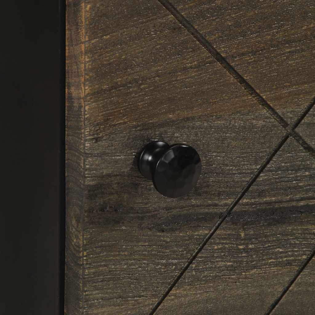 vidaXL Nachttische 2 Stk. Schwarz 40x33x46 cm Massivholz Mango