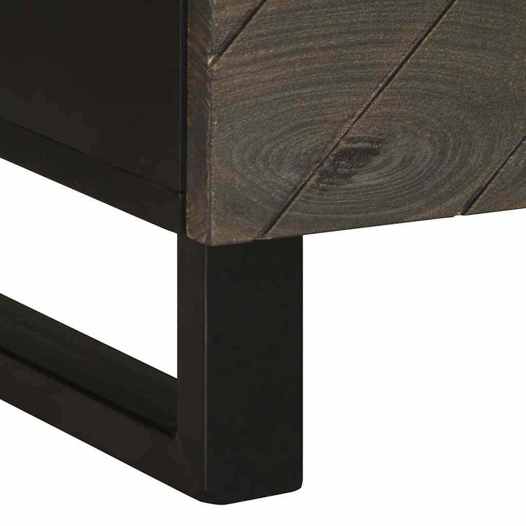 vidaXL Nachttische 2 Stk. Schwarz 40x33x46 cm Massivholz Mango