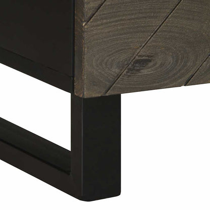 vidaXL Nachttische 2 Stk. Schwarz 40x33x46 cm Massivholz Mango