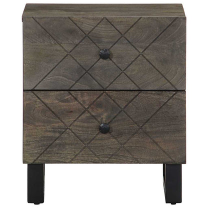 vidaXL Nachttisch Schwarz 40x33x46 cm Massivholz Mango
