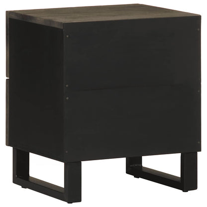 vidaXL Nachttisch Schwarz 40x33x46 cm Massivholz Mango