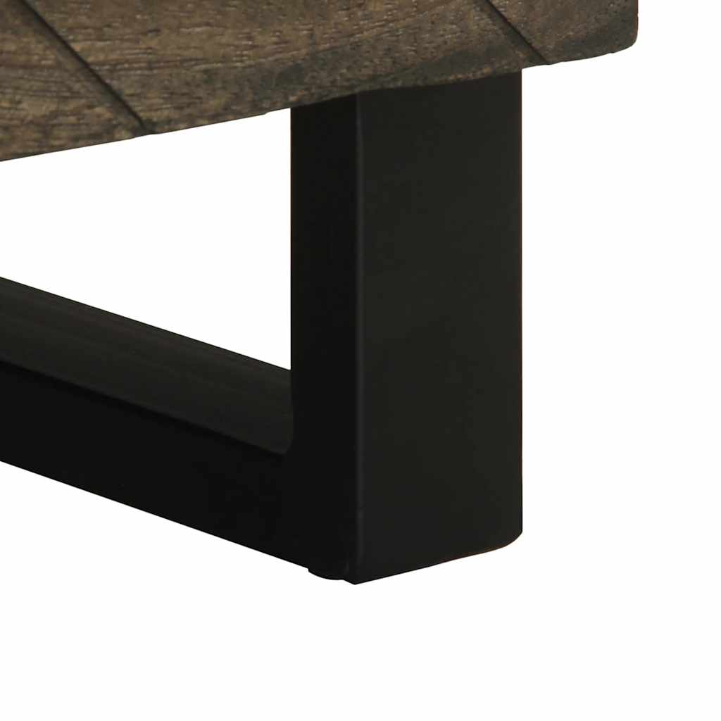 vidaXL Nachttisch Schwarz 40x33x46 cm Massivholz Mango