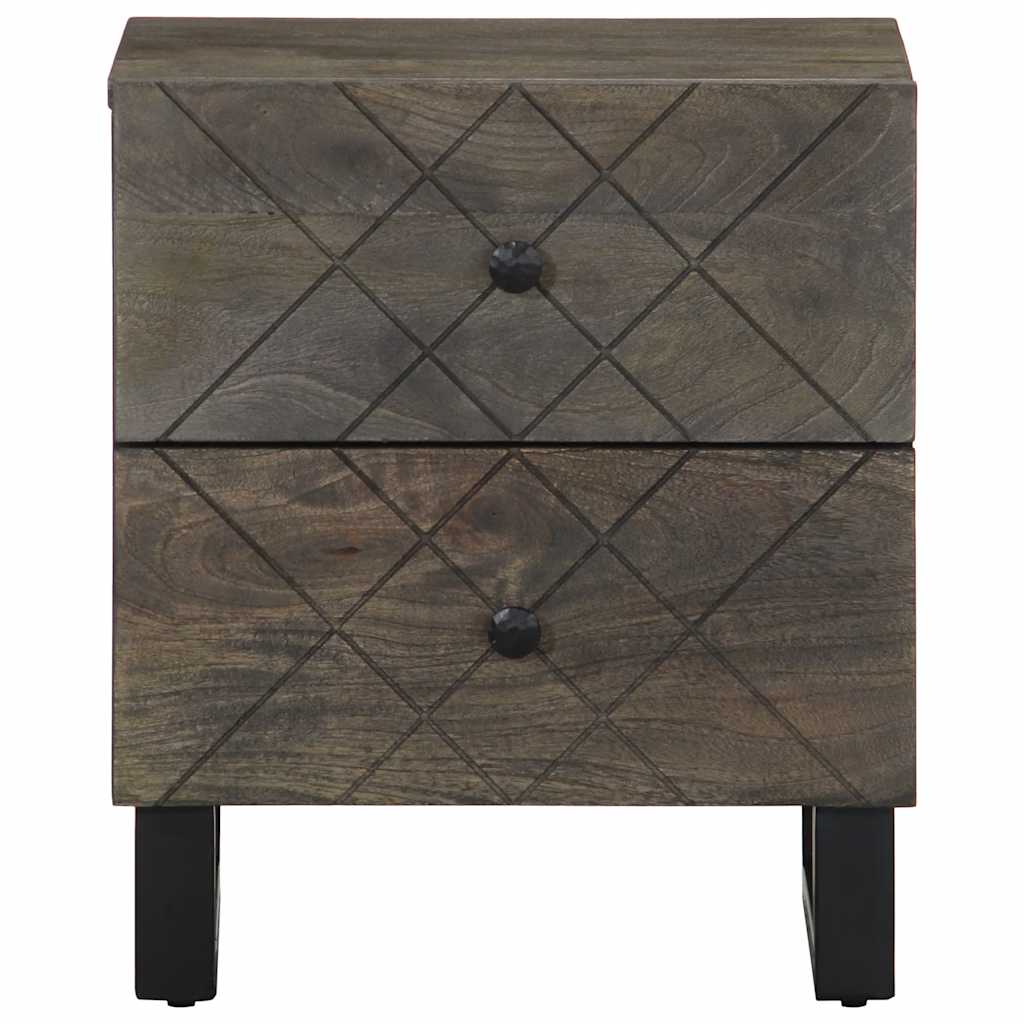 vidaXL Nachttische 2 Stk. Schwarz 40x33x46 cm Massivholz Mango