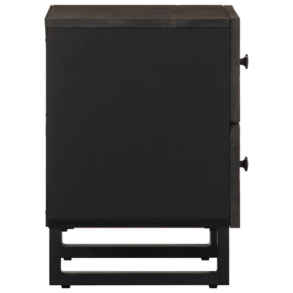 vidaXL Nachttische 2 Stk. Schwarz 40x33x46 cm Massivholz Mango