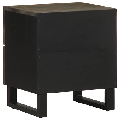 vidaXL Nachttische 2 Stk. Schwarz 40x33x46 cm Massivholz Mango