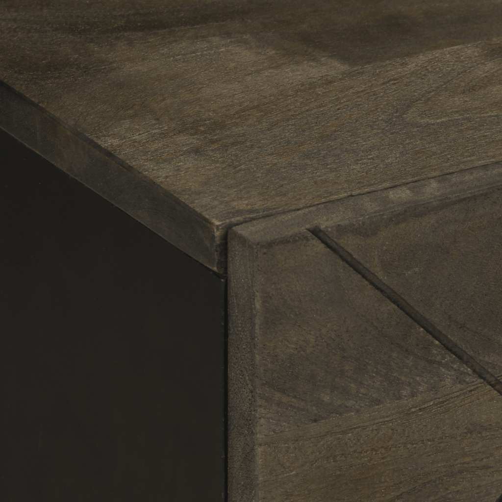 vidaXL Nachttische 2 Stk. Schwarz 40x33x46 cm Massivholz Mango