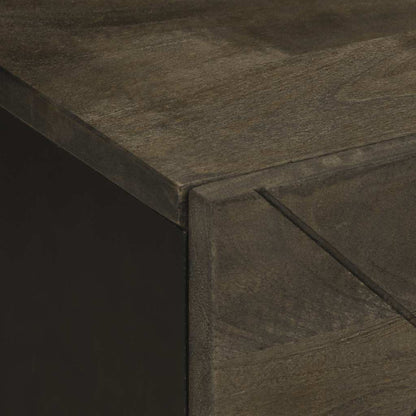 vidaXL Nachttische 2 Stk. Schwarz 40x33x46 cm Massivholz Mango
