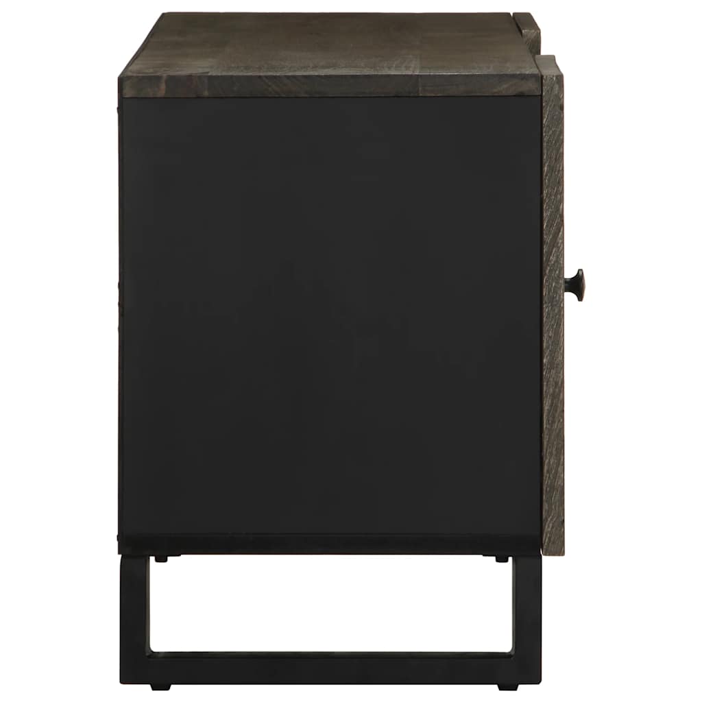 vidaXL TV-Schrank Schwarz 105x33x46 cm Massivholz Mango