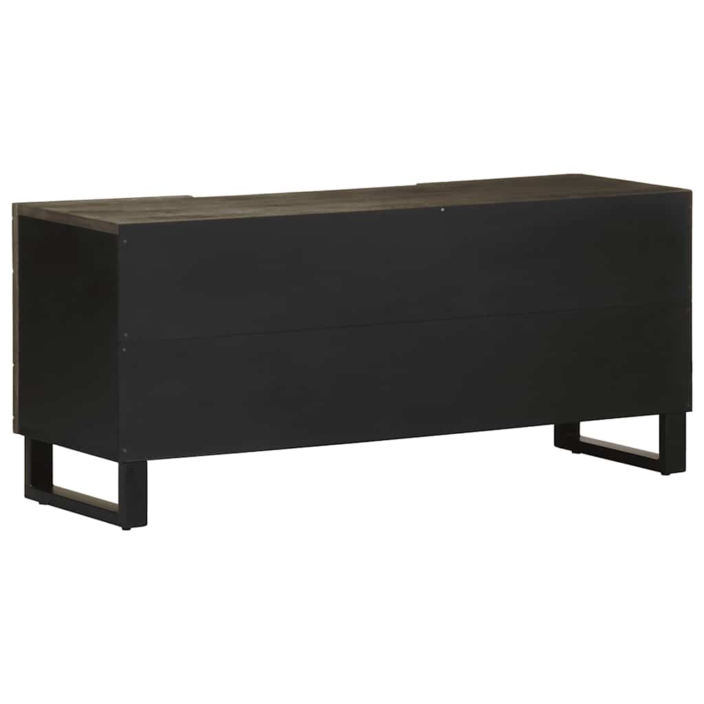 vidaXL TV-Schrank Schwarz 105x33x46 cm Massivholz Mango