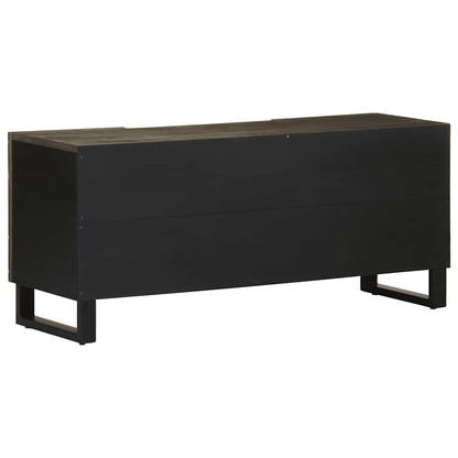 vidaXL TV-Schrank Schwarz 105x33x46 cm Massivholz Mango