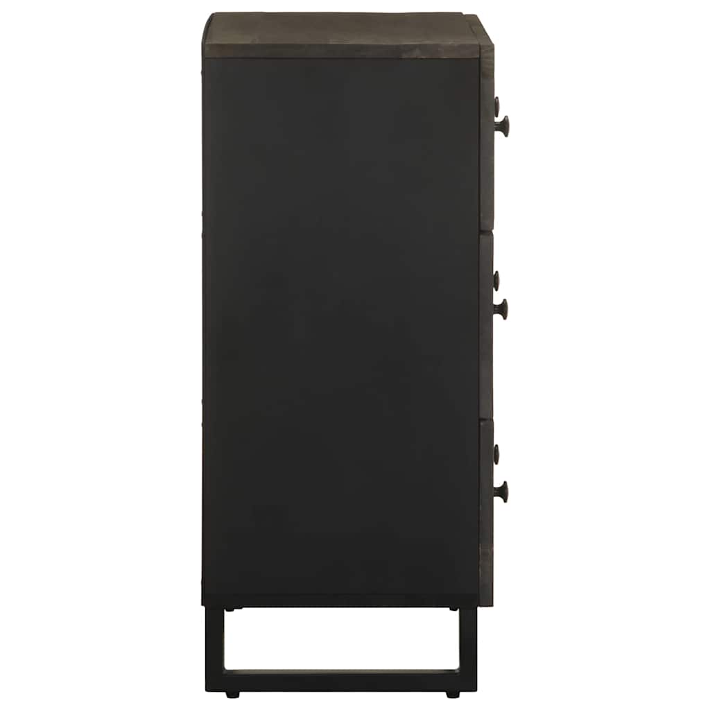 vidaXL Sideboard Schwarz 60x33x75 cm Massivholz Mango