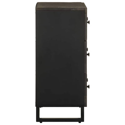 vidaXL Sideboard Schwarz 60x33x75 cm Massivholz Mango
