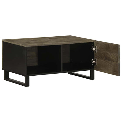 vidaXL Table basse Noir 80x50x40 cm Bois de manguier massif