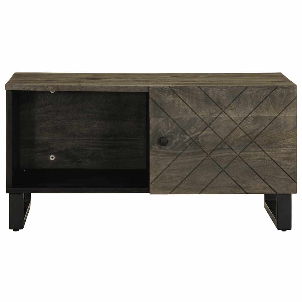vidaXL Table basse Noir 80x50x40 cm Bois de manguier massif