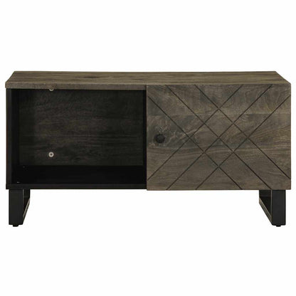 vidaXL Table basse Noir 80x50x40 cm Bois de manguier massif