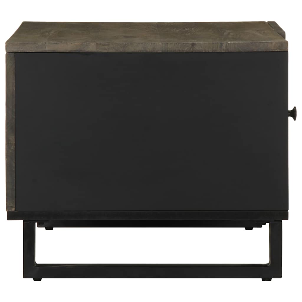 vidaXL Table basse Noir 80x50x40 cm Bois de manguier massif