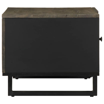 vidaXL Table basse Noir 80x50x40 cm Bois de manguier massif