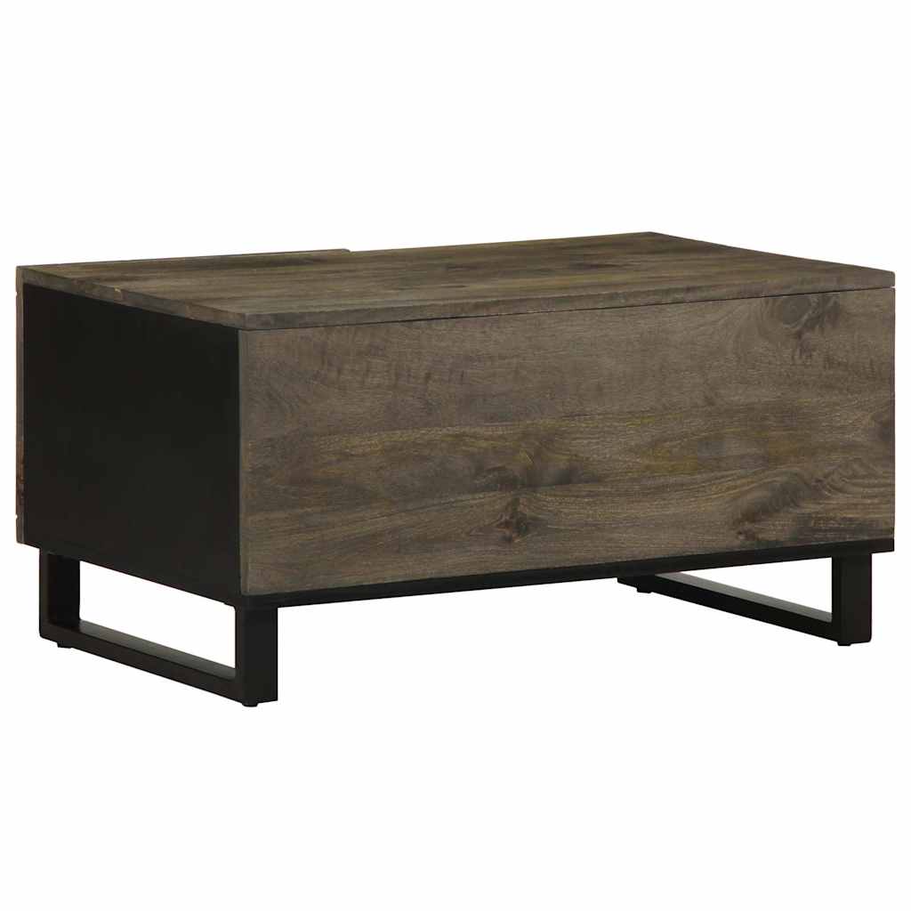 vidaXL Table basse Noir 80x50x40 cm Bois de manguier massif