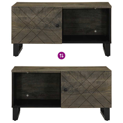 vidaXL Table basse Noir 80x50x40 cm Bois de manguier massif