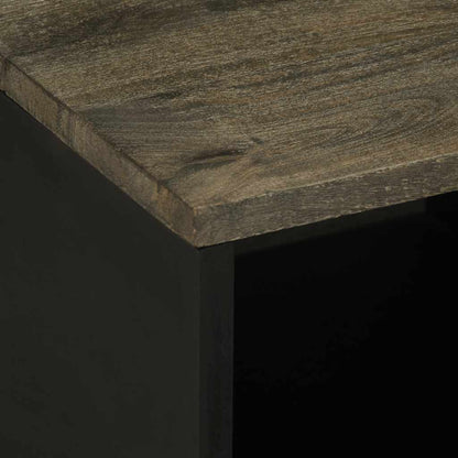 vidaXL Table basse Noir 80x50x40 cm Bois de manguier massif